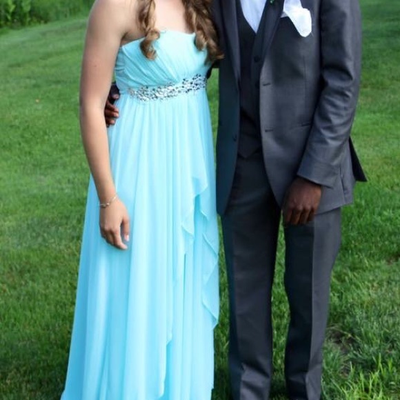 Speechless light blue strapless prom dress - Picture 4 of 5